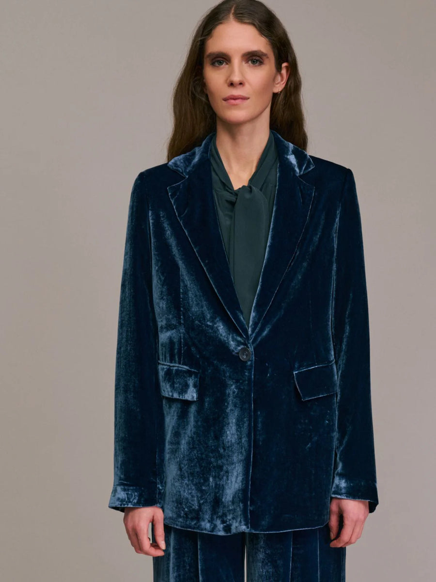 Diega Ventio velvet blazer - midnight