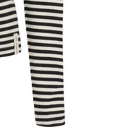 Esme Studio blossom stripe long sleeved turtleneck - Snow White & black