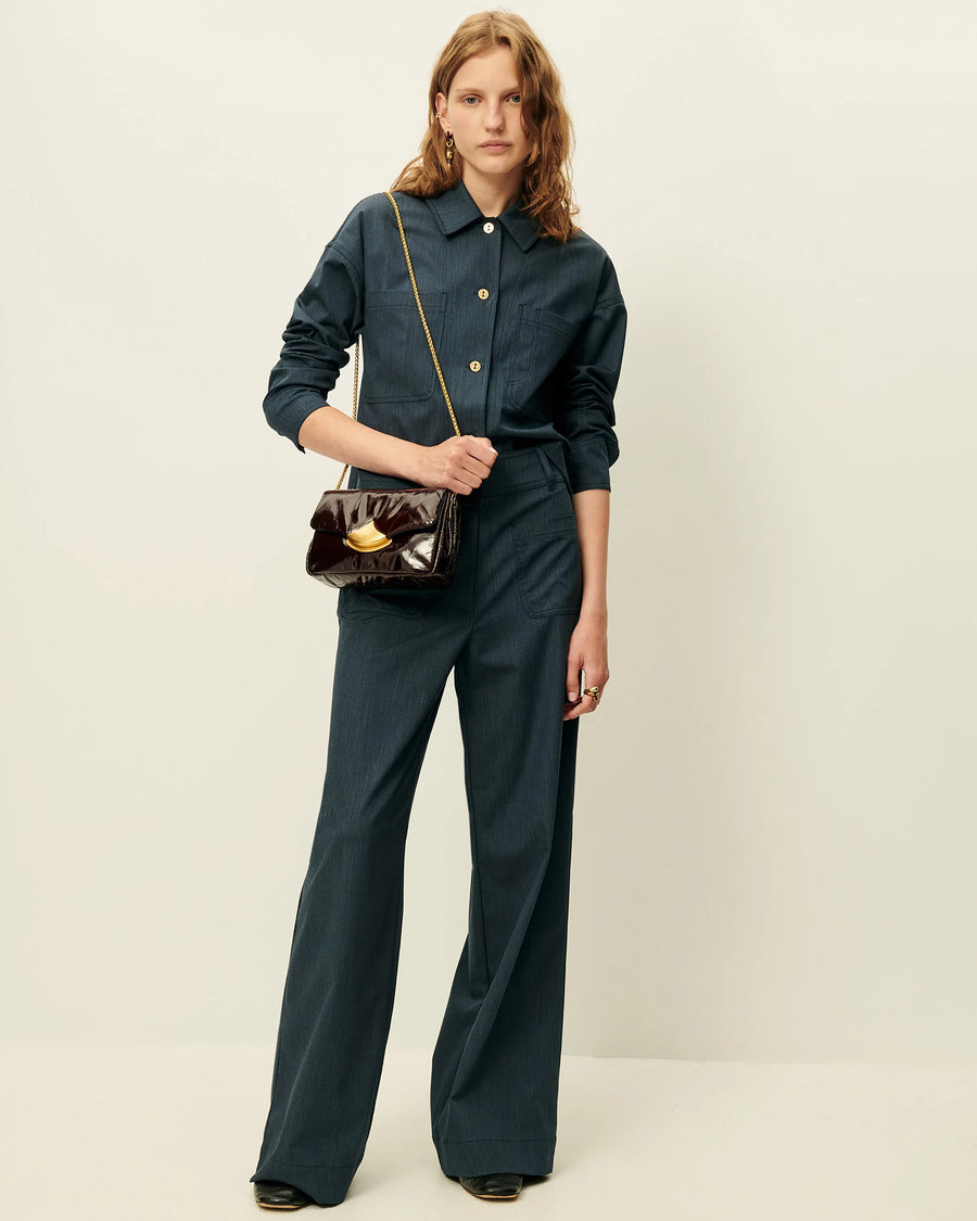 Sessun Manhatti trouser - worker blue
