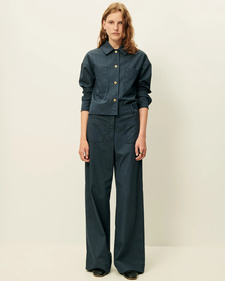 Sessun Manhatti trouser - worker blue