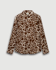 Hartford Corazon printed shirt - natural and brown
