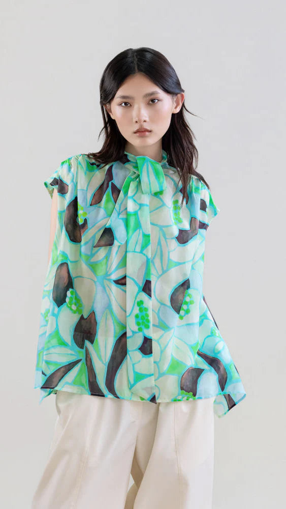 Psophia botanic soft print top
