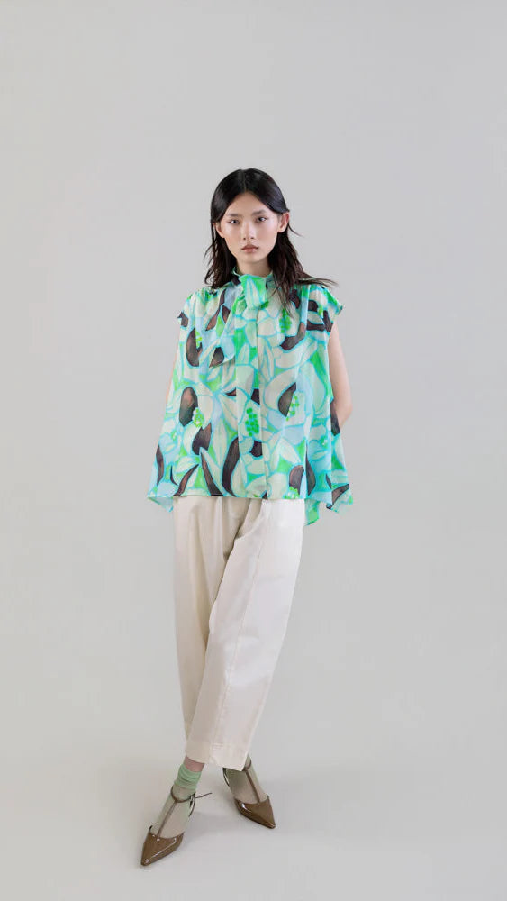 Psophia botanic soft print top
