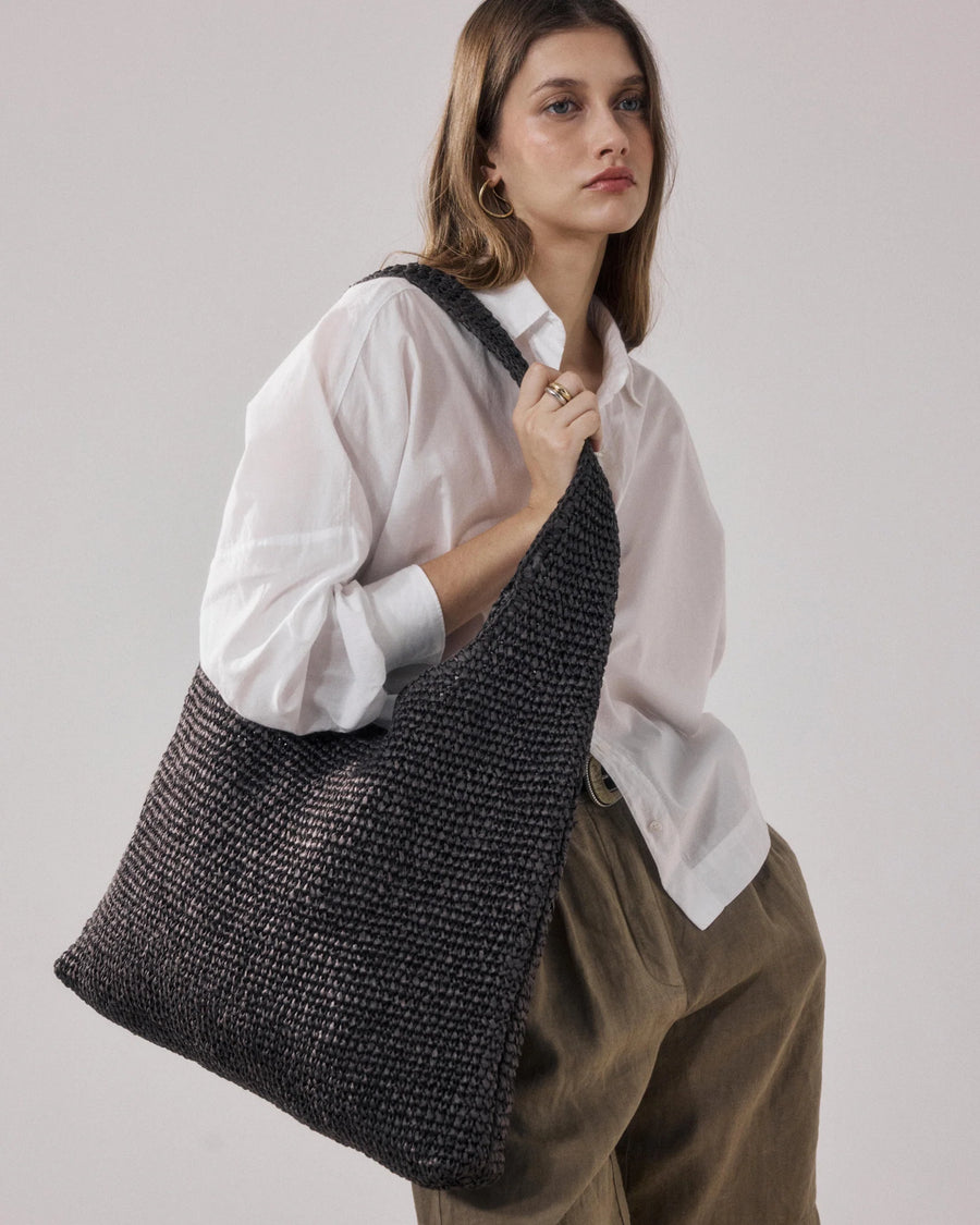 Hartford Amalya weave bag - chocolate