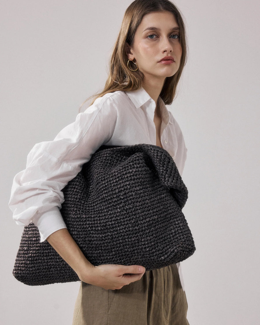 Hartford Amalya weave bag - chocolate