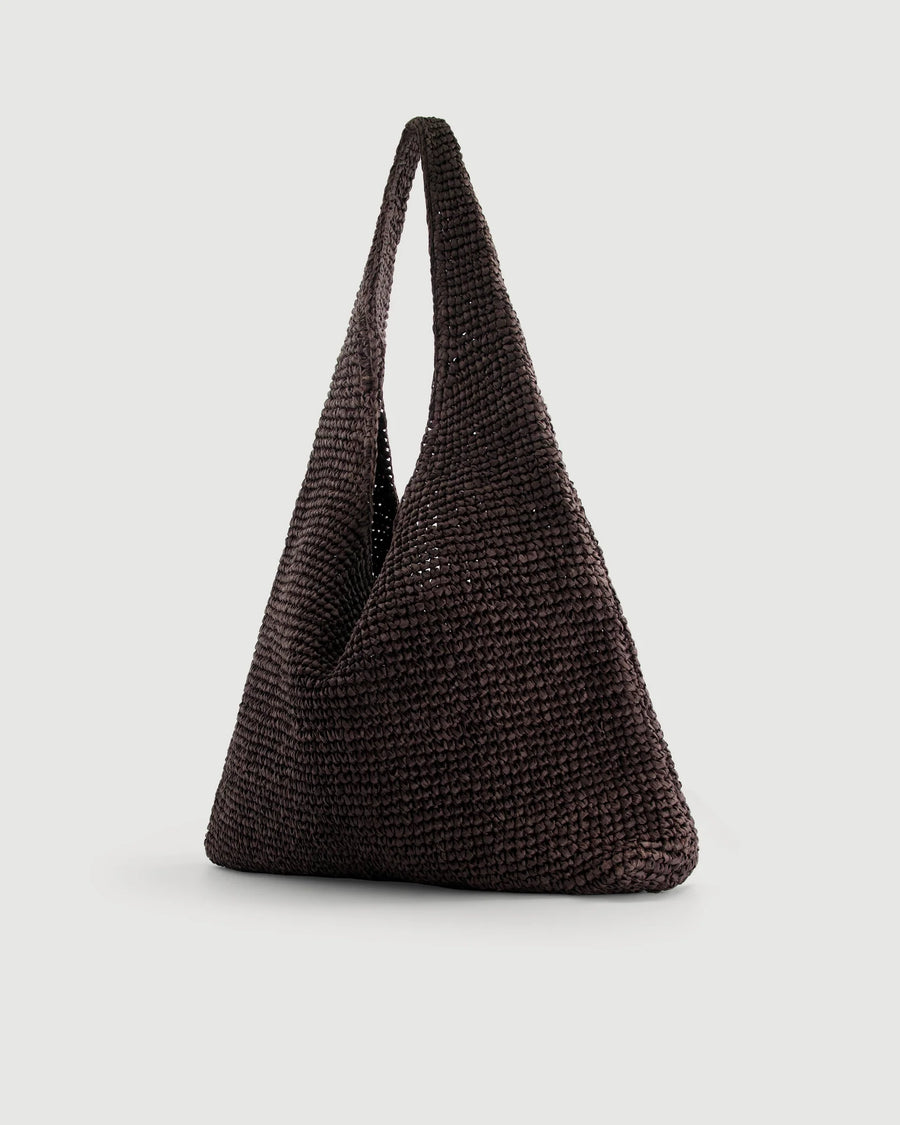 Hartford Amalya weave bag - chocolate