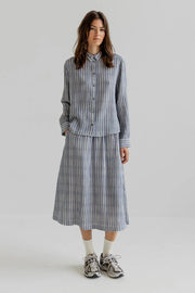 Project AJ117 Maggie striped skirt - indigo stripe