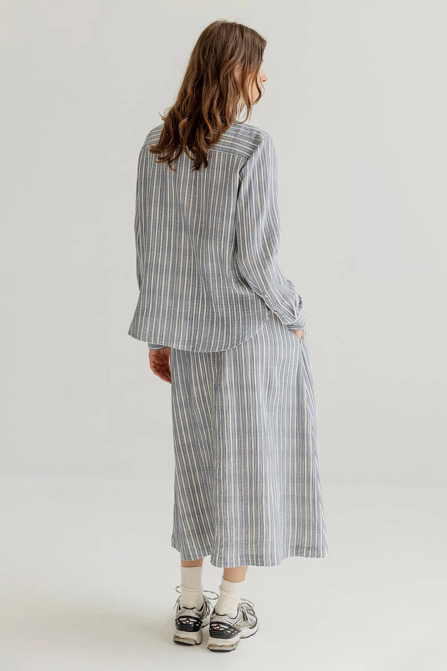 Project AJ117 Maggie striped skirt - indigo stripe