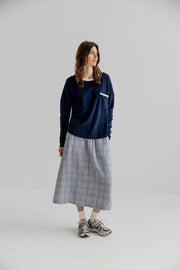 Project AJ117 Maggie striped skirt - indigo stripe