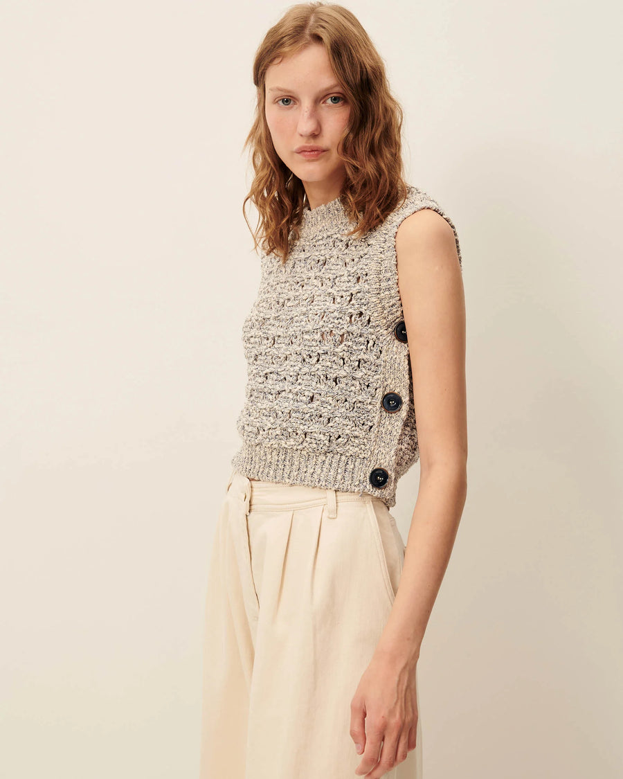 Sessun Maranhao sleeveless jumper - blue