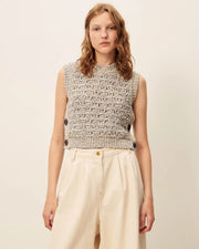 Sessun Maranhao sleeveless jumper - blue