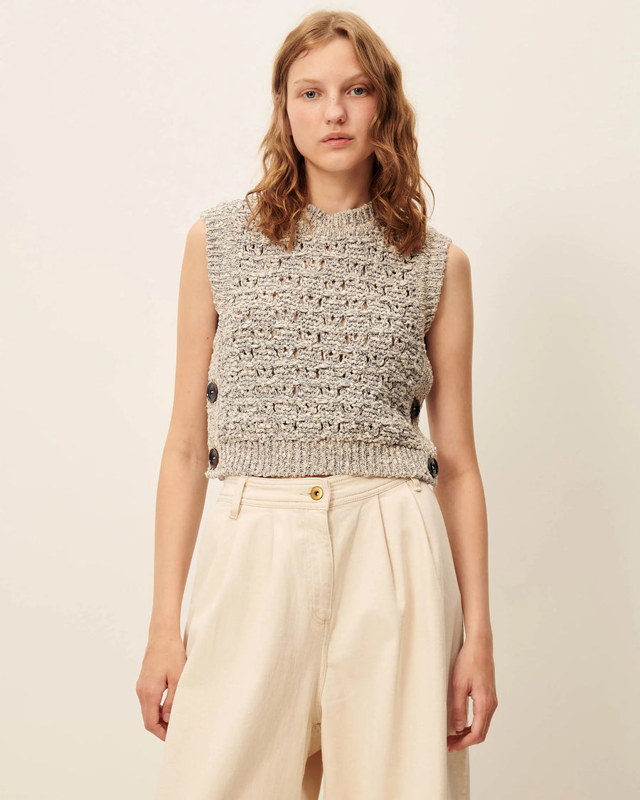 Sessun Maranhao sleeveless jumper - blue