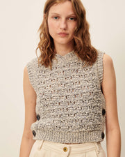 Sessun Maranhao sleeveless jumper - blue