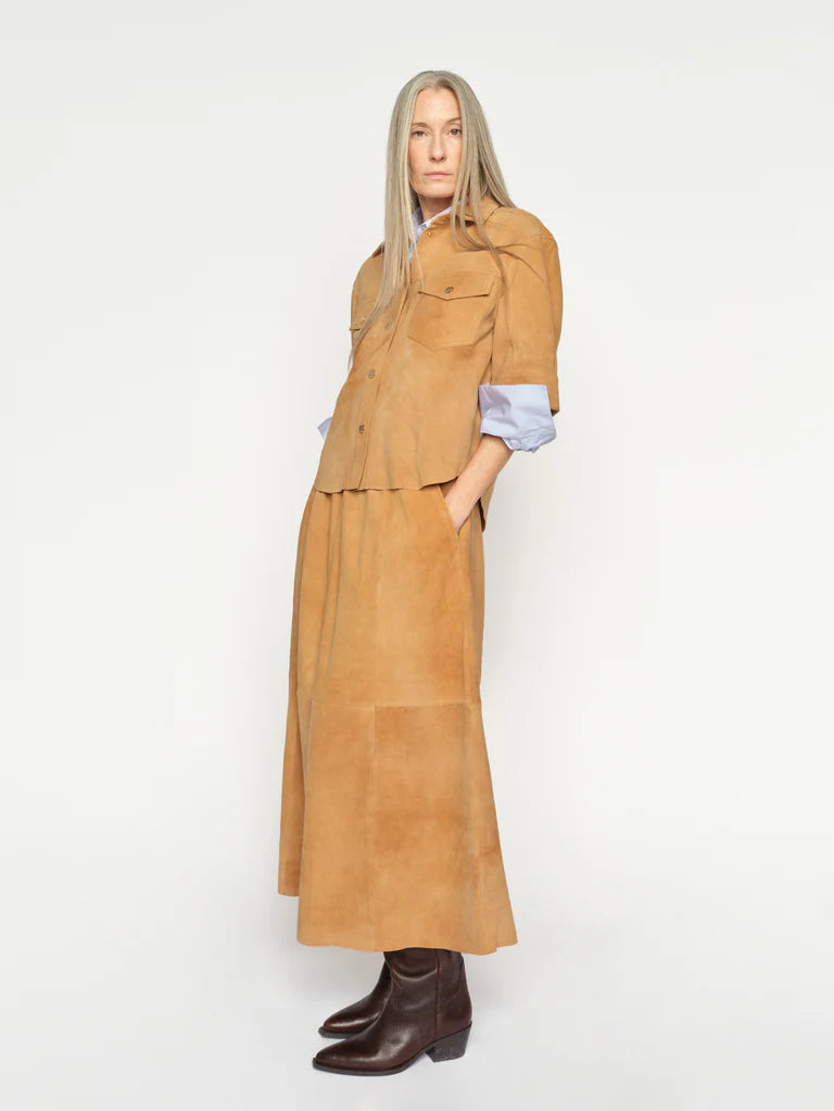 Mos Mosh Deena suede skirt - tan