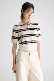 Bellerose Crixus towelling striped polo