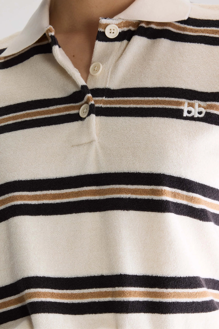 Bellerose Crixus towelling striped polo