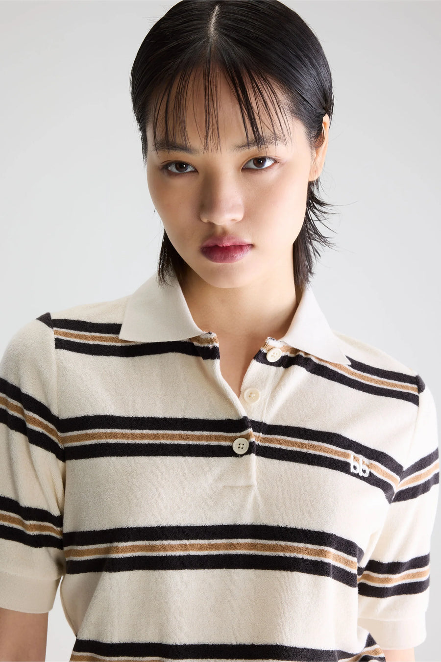 Bellerose Crixus towelling striped polo
