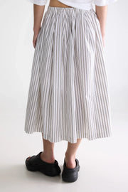 Bellerose Cinley skirt - white / khaki stripe