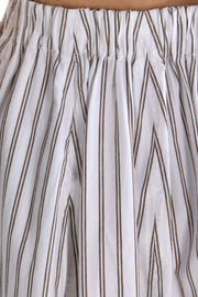 Bellerose Cinley skirt - white / khaki stripe