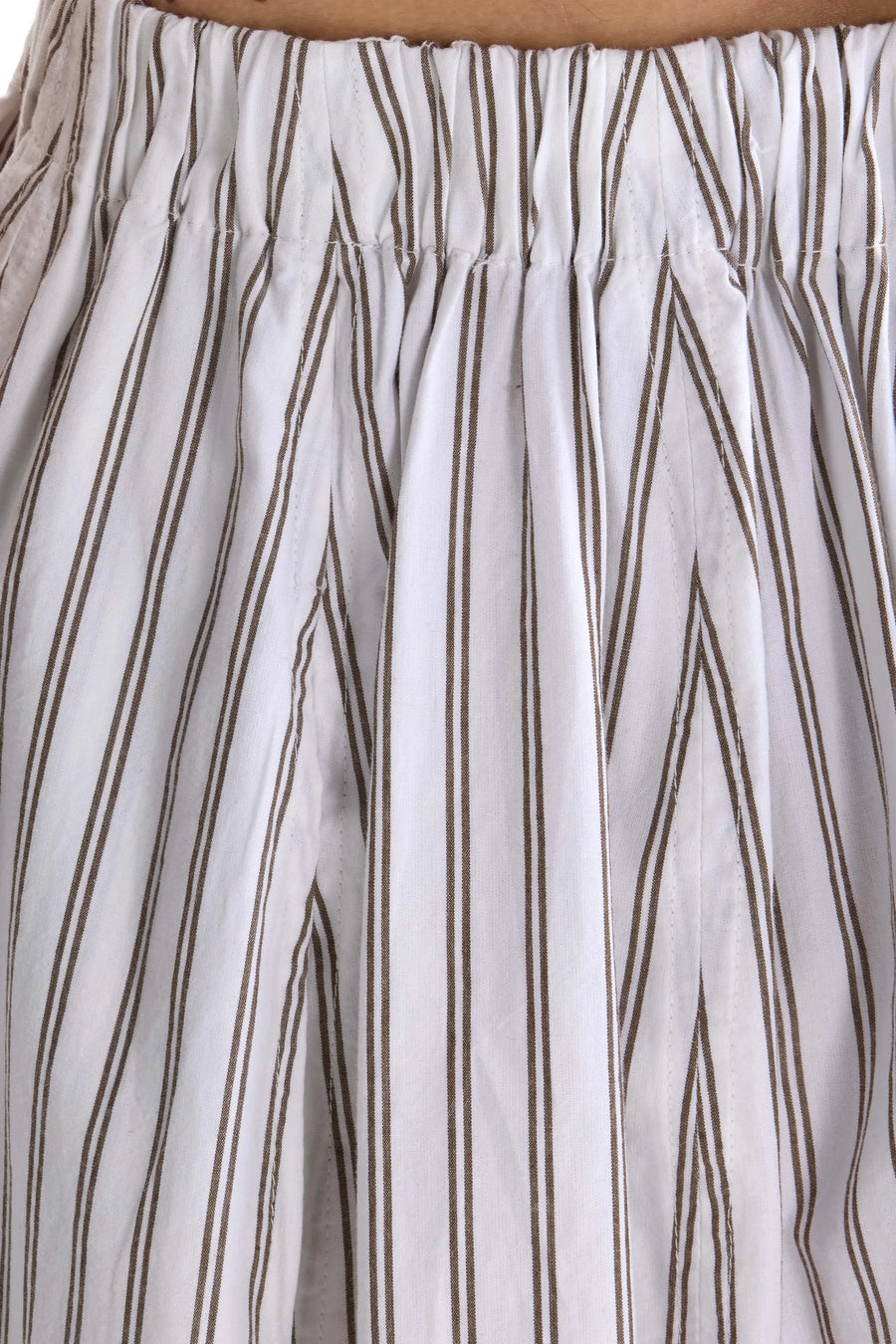Bellerose Cinley skirt - white / khaki stripe