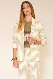 MKT Studio Viron striped blazer - natural