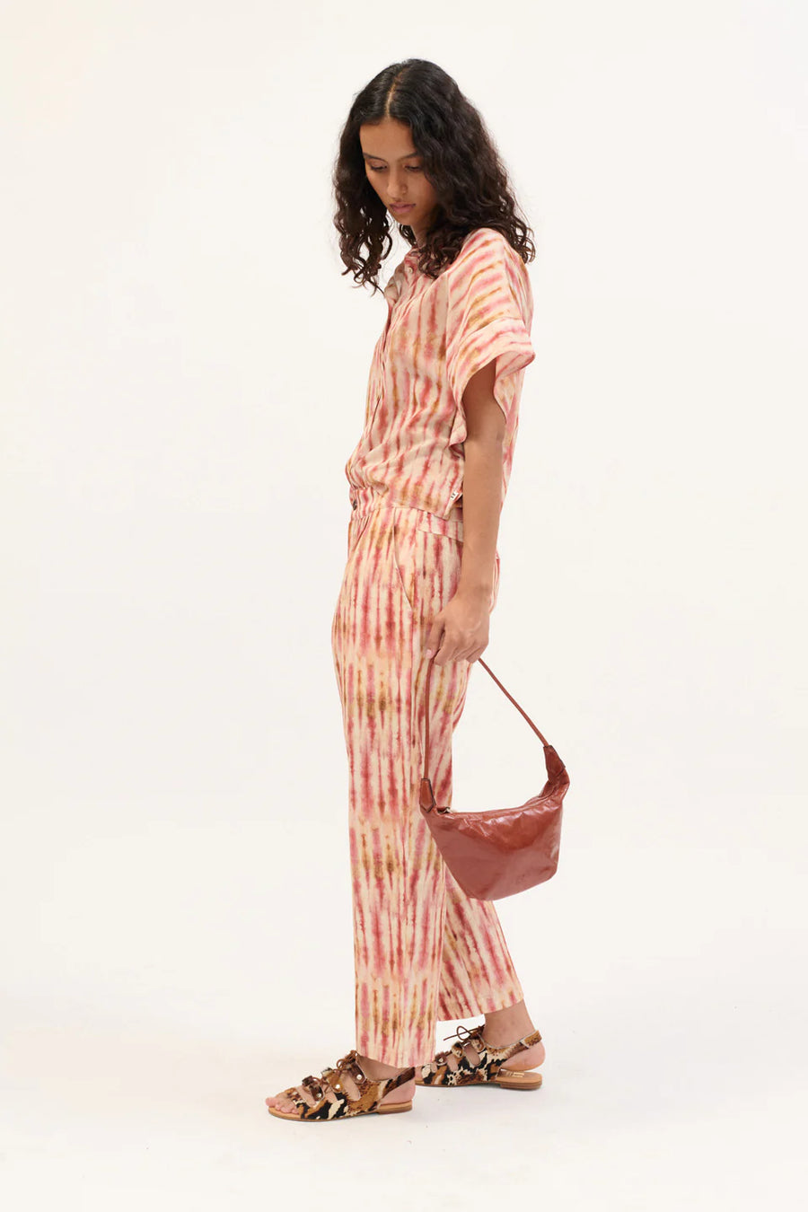 Beatriz Furest Persia printed trouser - ecru / red