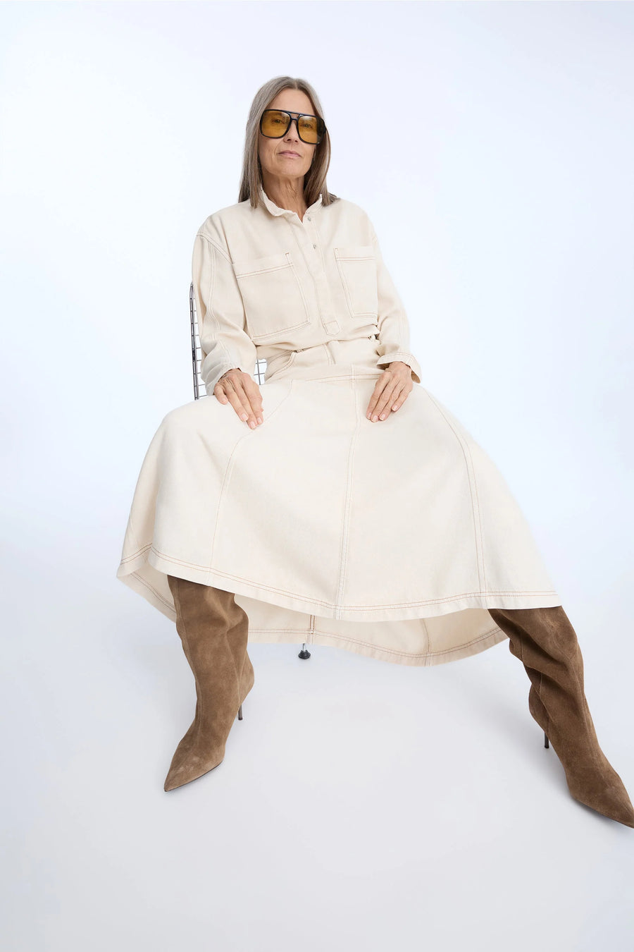 Munthe Tuxa oversized top - ecru
