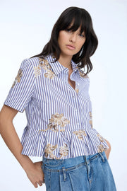 Munthe Nuriana striped embellished shirt