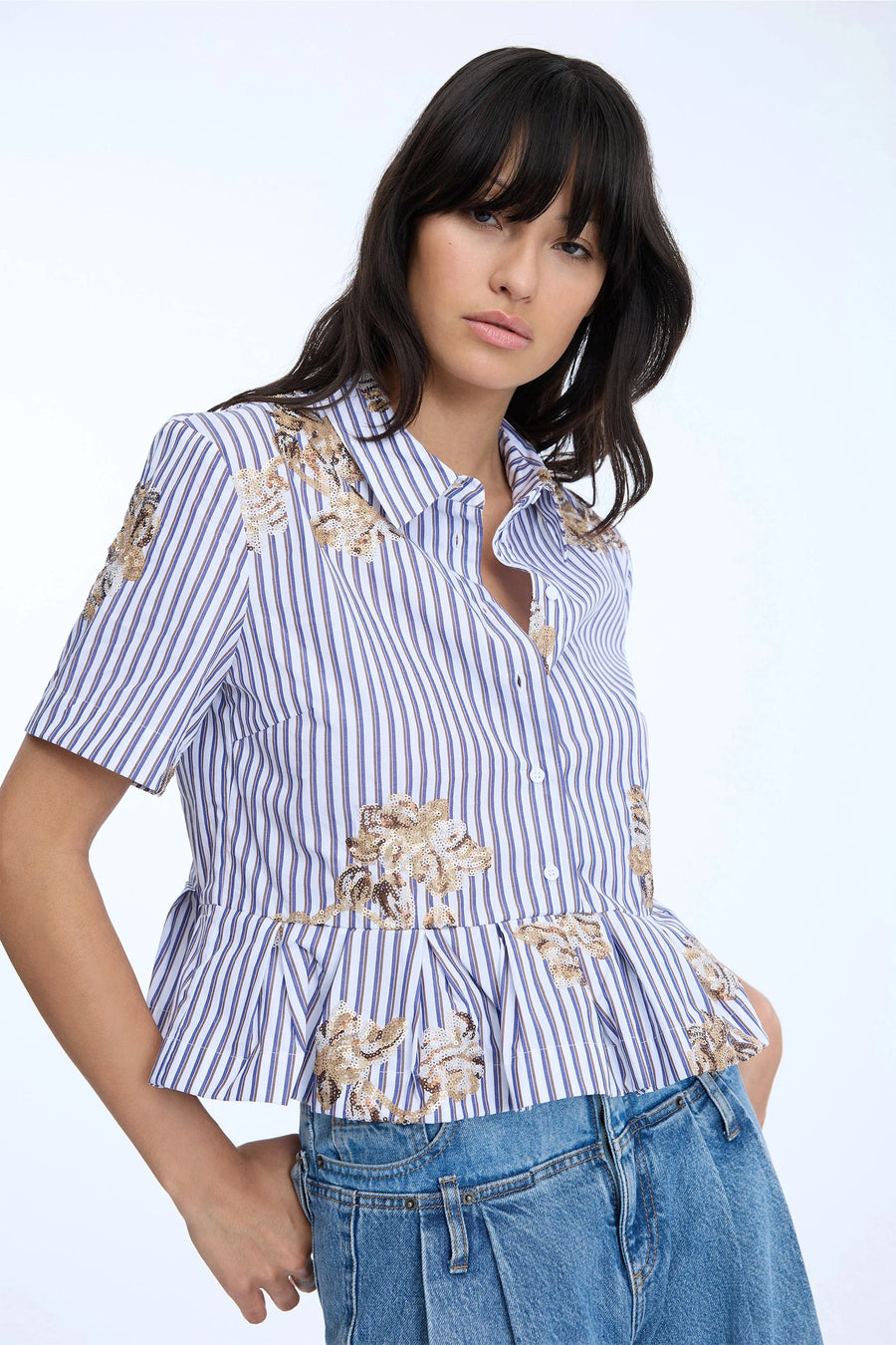 Munthe Nuriana striped embellished shirt