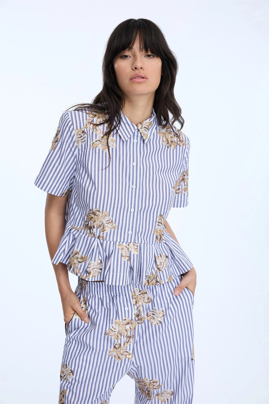Munthe Nuriana striped embellished shirt