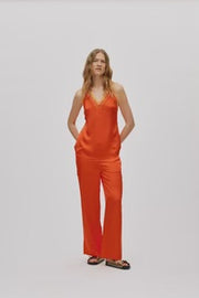 Rabens Saloner Soho contrast trim cami - tangarine