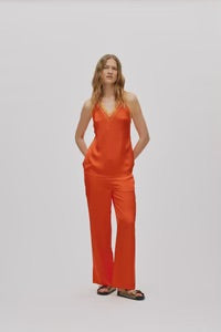 Rabens Saloner Soho contrast trim cami - tangarine
