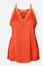 Rabens Saloner Soho contrast trim cami - tangarine