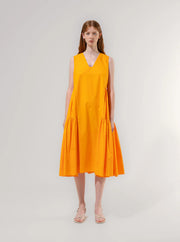 Emin + Paul tiered dress - orange
