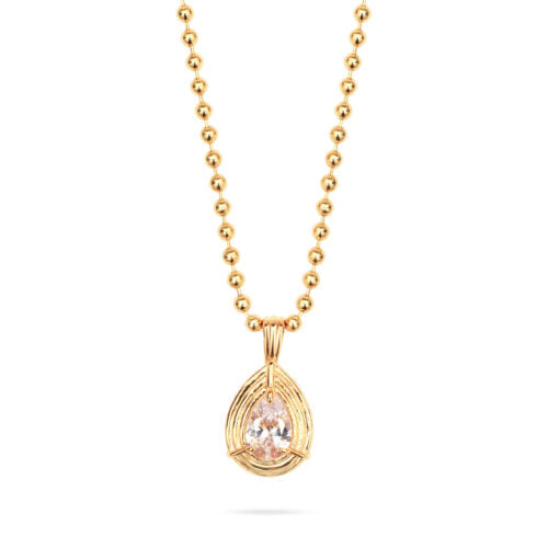 Talis Chains Pear drop pendant - cubic zirconia