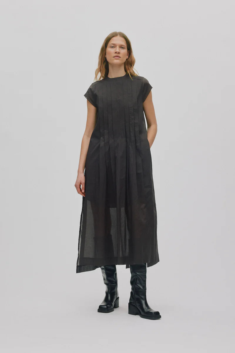 Rabens Saloner Taya multi layer dress - liquorice