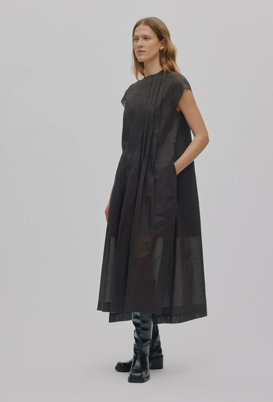 Rabens Saloner Taya multi layer dress - liquorice