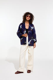 Mapoesie Ada pavot printed jacket - blue