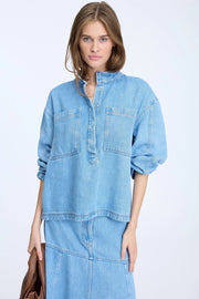 Munthe Tuxe shirt - light wash denim