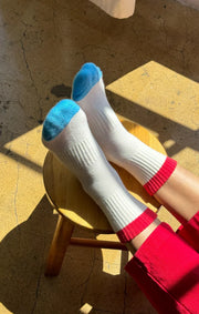 Le Bon Shoppe colour block girlfriend sock