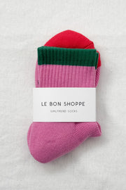 Le Bon Shoppe colour block girlfriend sock