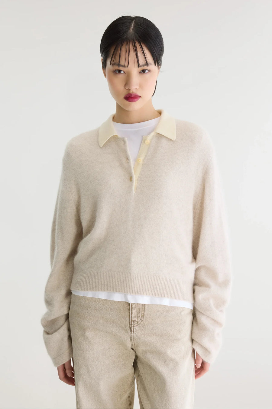 Bellerose Dusto polo jumper - oyster