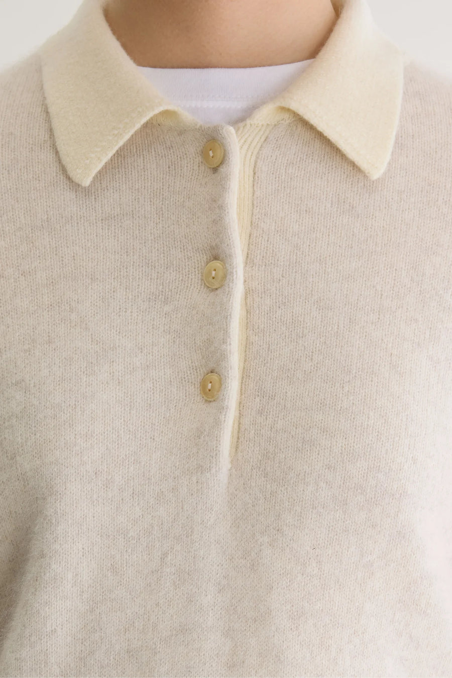 Bellerose Dusto polo jumper - oyster