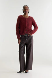 Bellerose Datair crewneck cardigan - burgundy