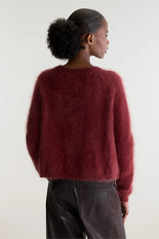 Bellerose Datair crewneck cardigan - burgundy