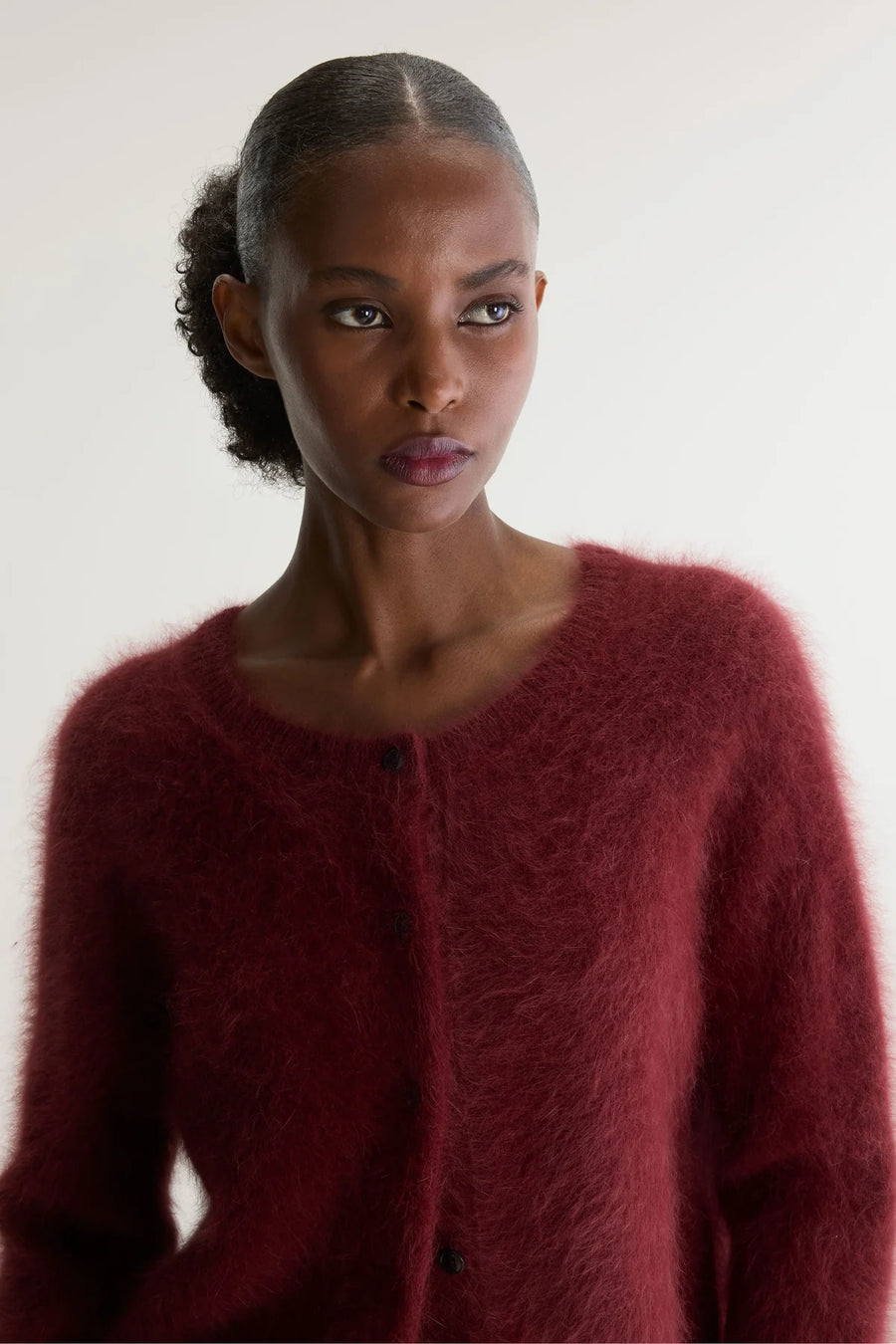 Bellerose Datair crewneck cardigan - burgundy