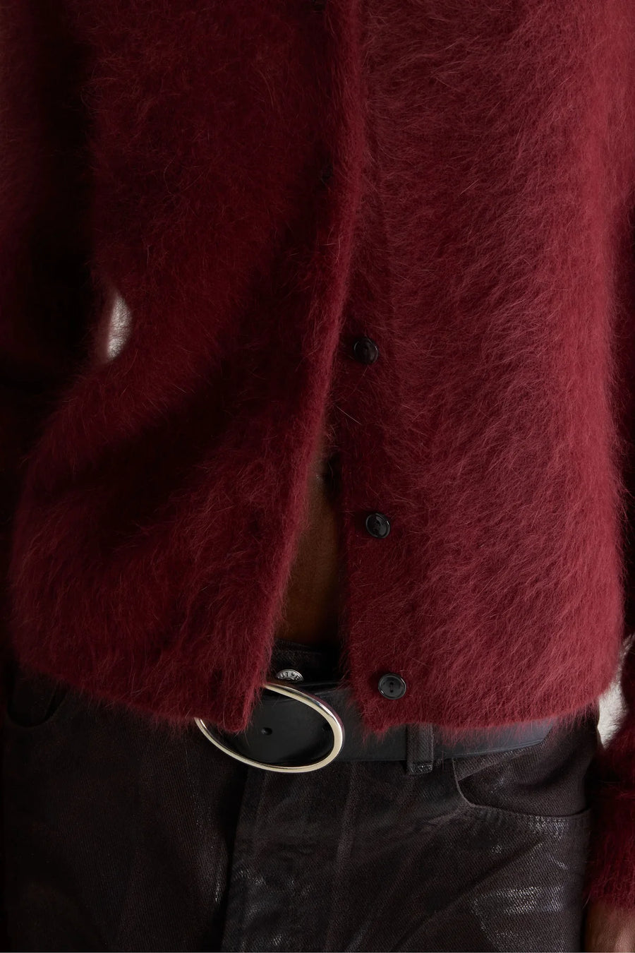 Bellerose Datair crewneck cardigan - burgundy