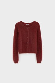 Bellerose Datair crewneck cardigan - burgundy