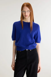 Bellerose Synad short sleeved cashmere knit - bright blue