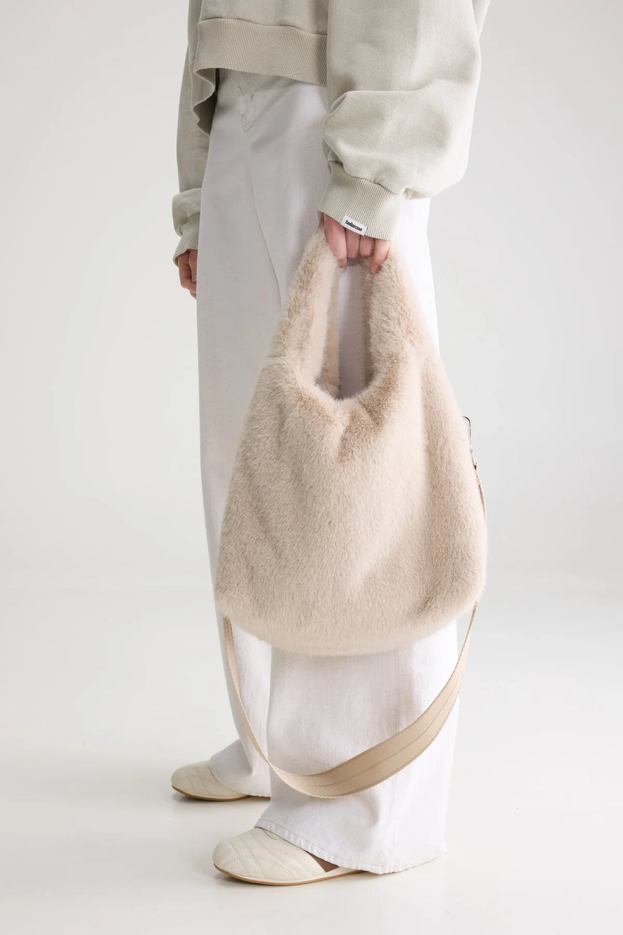 Bellerose Helga Faux fur bag - stone